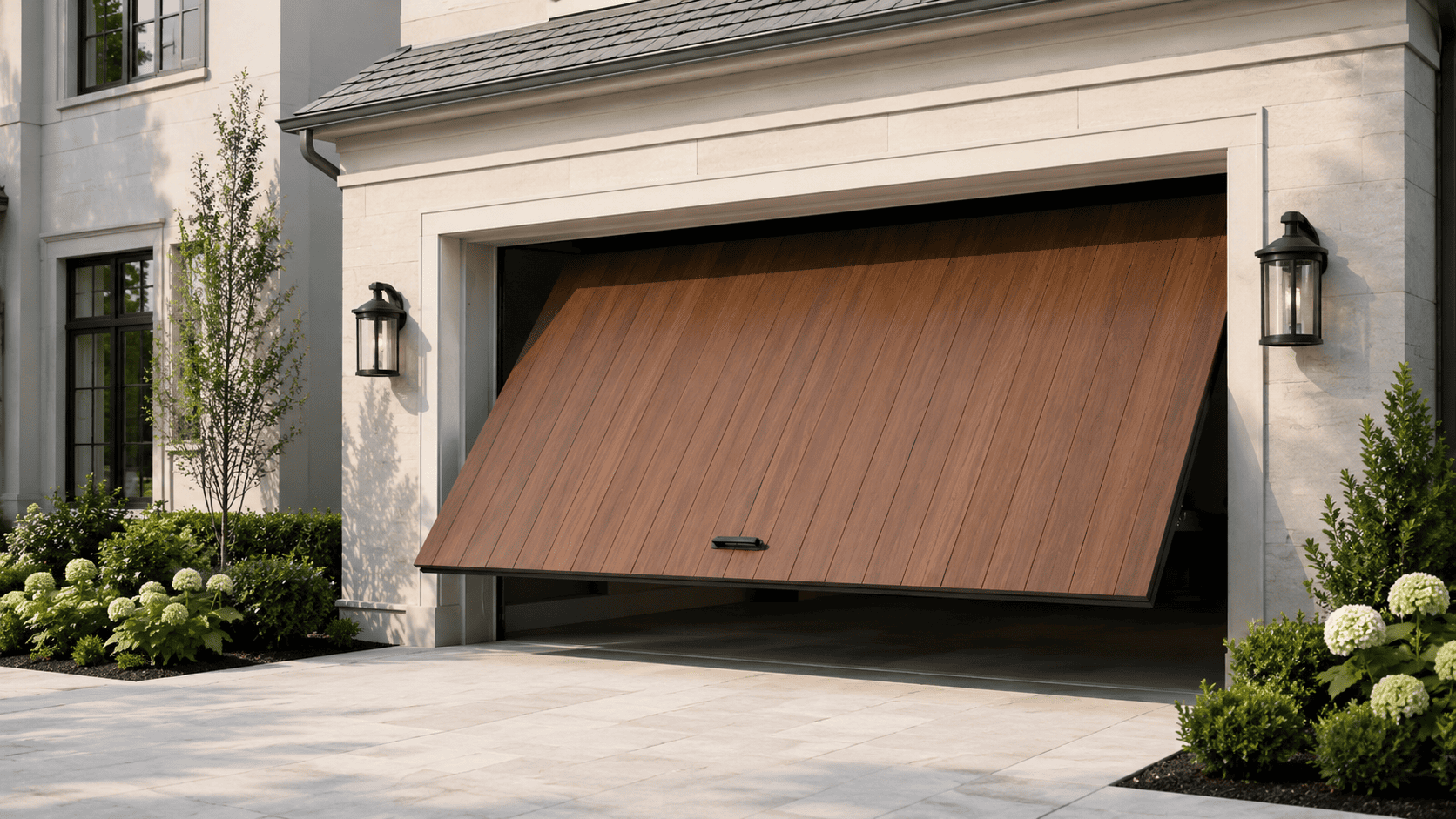 Garage door repair in progress — Strathfield